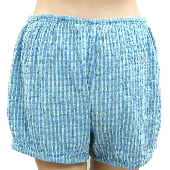 Free People Free-est Sofia Plaid Bloomer Mini Shorts Seersucker MidRise S 284114 - Picture 6 of 6